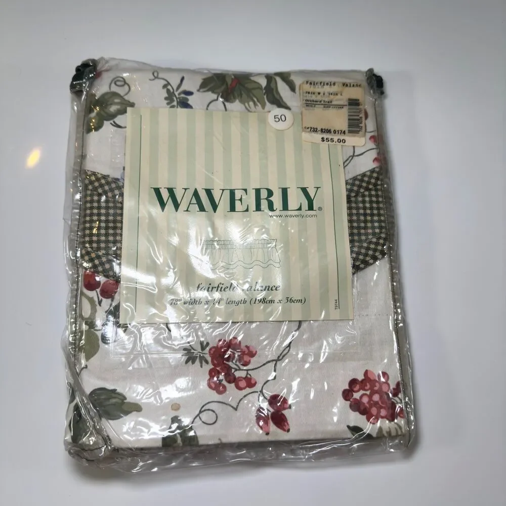 Waverly Fairfield Valance Orchard Trail Berry 78